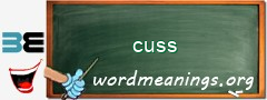 WordMeaning blackboard for cuss